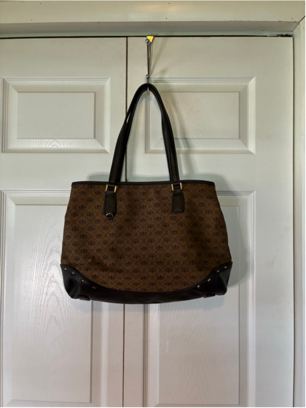 Women's Liz Claiborne Tote Bag One Size Brown Black - Picture 4 of 5